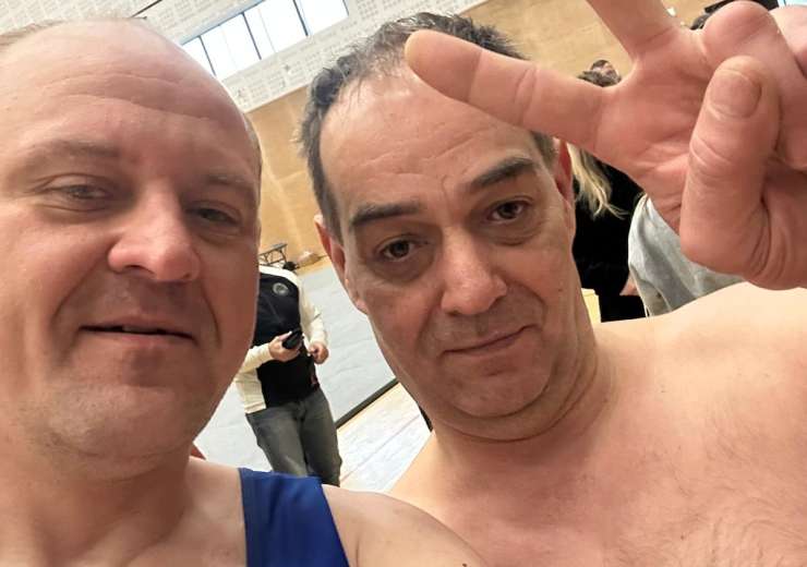 Kieswetter a Bednář při vážení