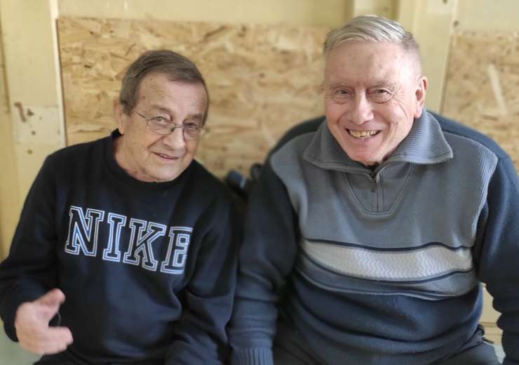 trenér mládeže Ellschllöger a Šimon Jan náš bývalý a reprezentační masér a chiropraktik