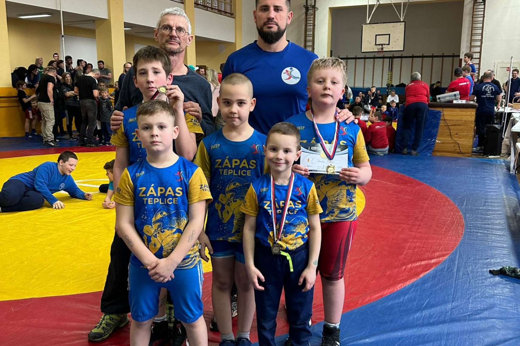 trenéři Durec a Fedotov,Alex Fedotov,Kirill Osypenko,Roman Dordiai,Ondra Belák,Jonáš Durec